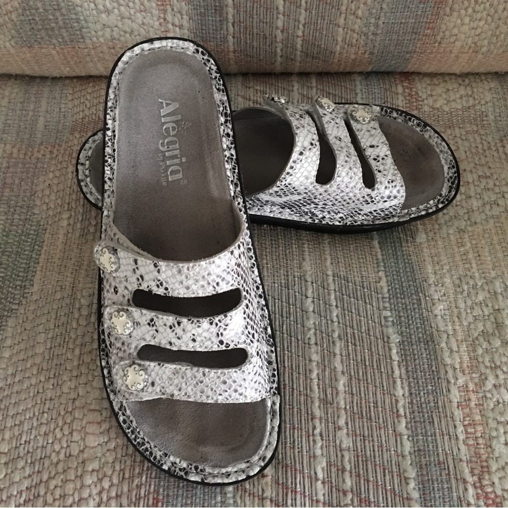 Alegria Fiona Leather Slide Comfort Sandals